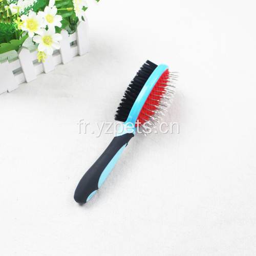 Brosse pour animaux de compagnie à double face pour le toilettage